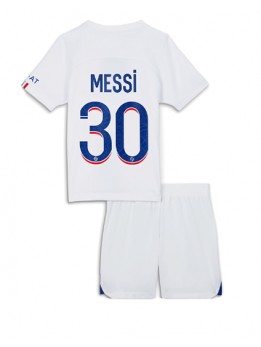 Paris Saint-Germain Lionel Messi #30 Ausweichtrikot für Kinder 2022-23 Kurzarm (+ Kurze Hosen)